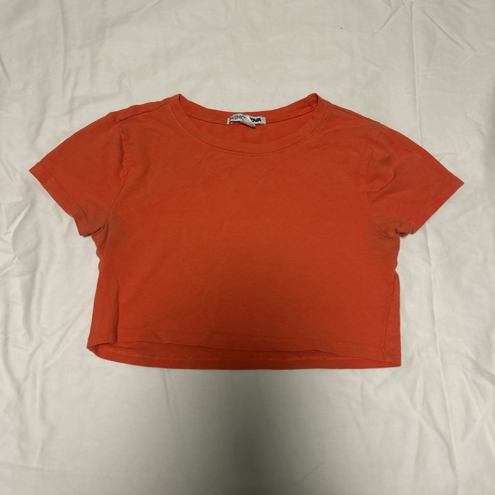 Ultra-cropped orange tee